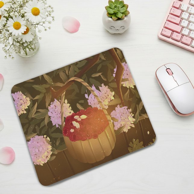 Golden Hour Raspberry Basket Mouse Pad (Creator Uploaded)