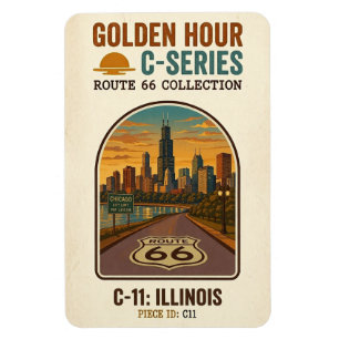 Golden Hour Route 66 C-Series   Illinois Magnet