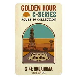 Golden Hour Route 66 C-Series Oklahoma Magnet