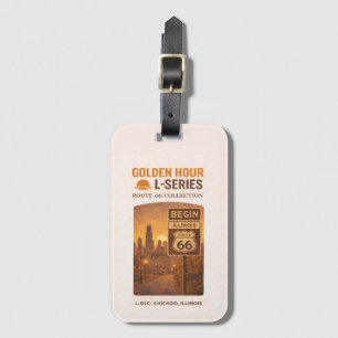 Golden Hour Route 66 L-Series Chicago Illinois Luggage Tag