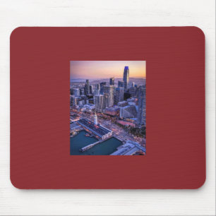 Golden Hour San Francisco City Aerial View Mouse Pad