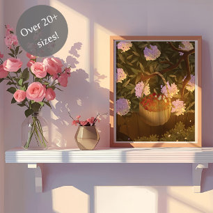 Golden Hour Strawberry Basket Poster