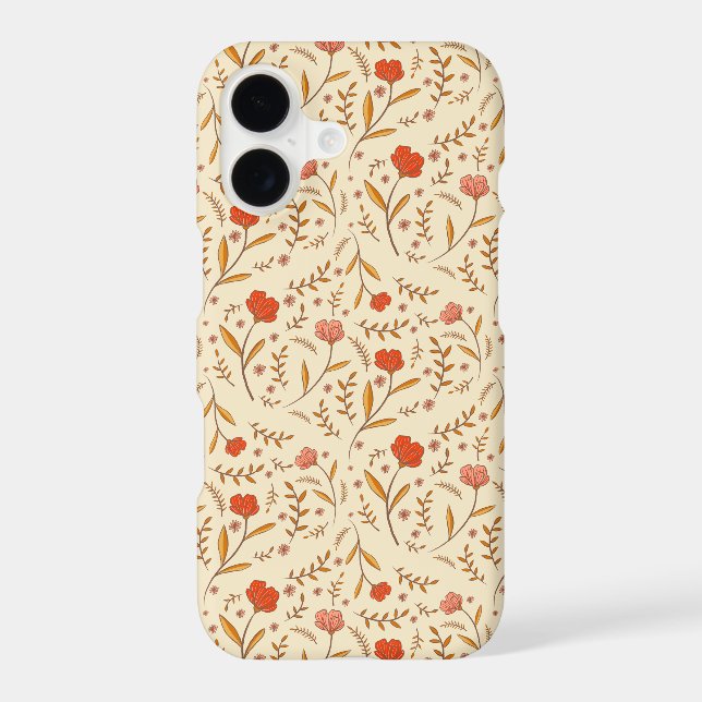 Golden Hour Study | Retro Ogee Floral iPhone Case (Verso)