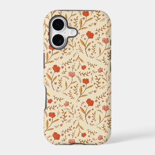 Golden Hour Study   Retro Ogee Floral iPhone Case