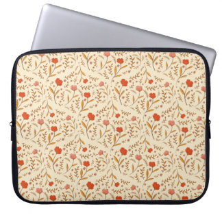 Golden Hour Study | Retro Ogee Floral Laptop Sleeve