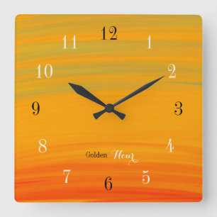 Golden Hour – Sunset Gradient Square Wall Clock