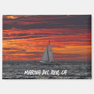 Golden Hour Sunset - Marina Del Rey, CA Magnet