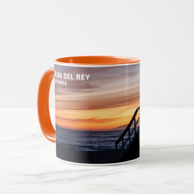 Golden Hour Sunset - Marina Del Rey, CA Mug (Front Left)