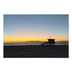 Golden Hour Sunset - Venice Beach, CA Photo Print