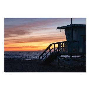 Golden Hour Sunset - Venice Beach, CA Photo Print
