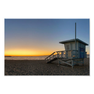 Golden Hour Sunset - Venice Beach, CA Photo Print