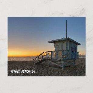 Golden Hour Sunset - Venice Beach, CA Postcard