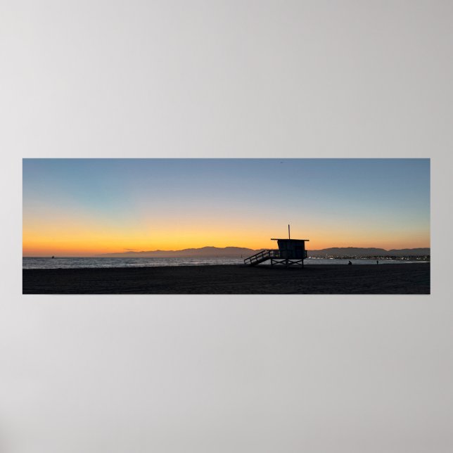 Golden Hour Sunset - Venice Beach, CA Poster (Front)