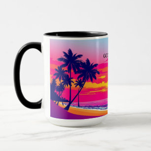 Golden Hour Tropical Island Sunset Personalized Mug