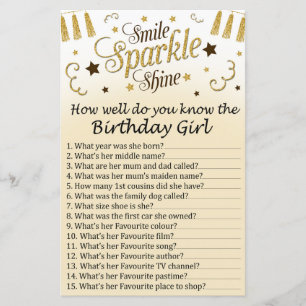 Golden How well do you know the birthday girl