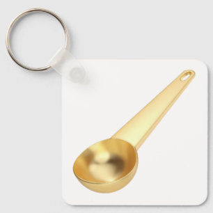 Golden ice cream scoop keychain