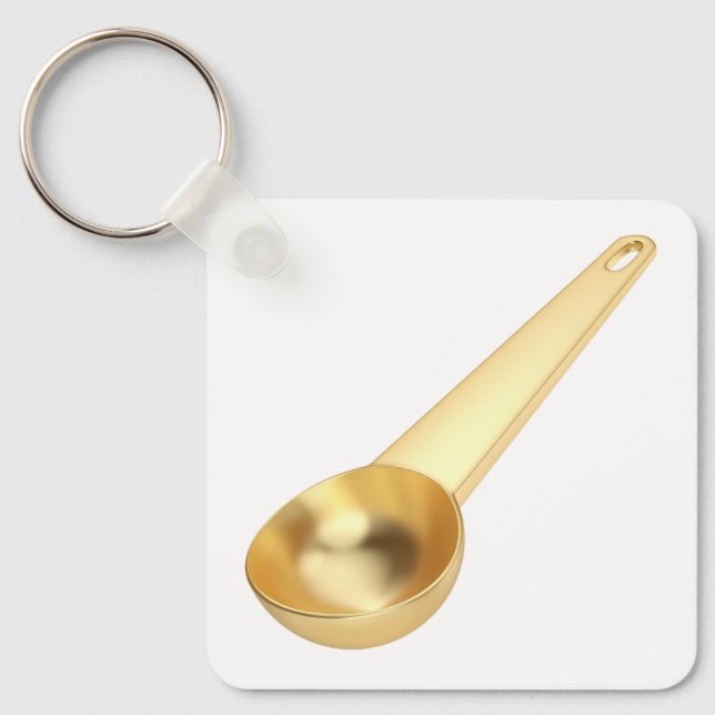 Golden ice cream scoop keychain (Front)