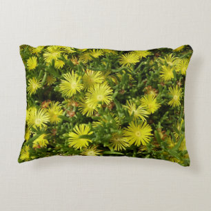 Golden Ice Plant Yellow Flowers Decorative Pillow
