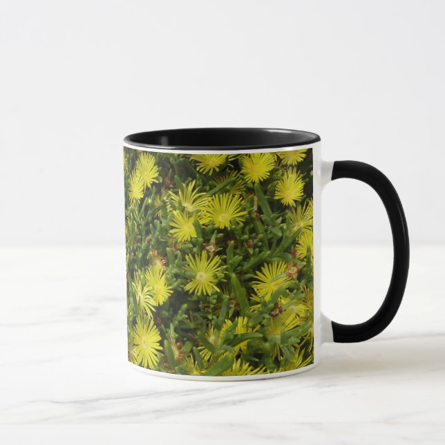 Golden Ice Plant Yellow Flowers Mug (Right)