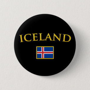 Golden Iceland 2 Inch Round Button