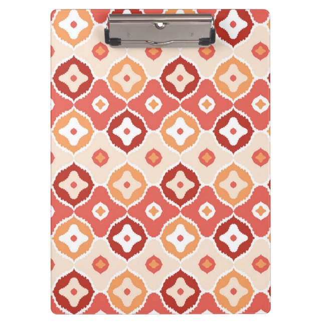 Golden ikat geometric pattern clipboard (Front)