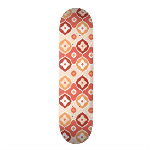 Golden ikat geometric pattern skateboard