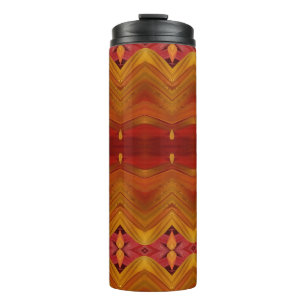 Golden Ikat Thermal Tumbler
