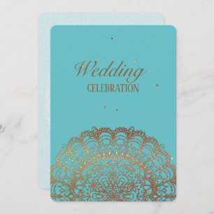 Golden Indian Turquoise - Faire-part de mariage