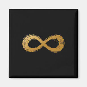 Golden Infinity Neurodiversity Symbol - Autism Awa Magnet