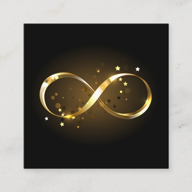 Golden Infinity Symbol Appointment Card (Front)