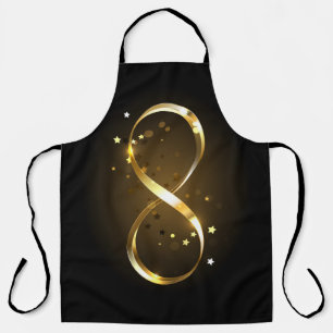 Golden Infinity Symbol Apron