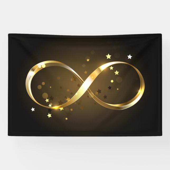 Golden Infinity Symbol Banner (Horizontal)