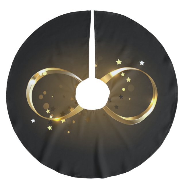 Golden Infinity Symbol Brushed Polyester Tree Skirt (Front)