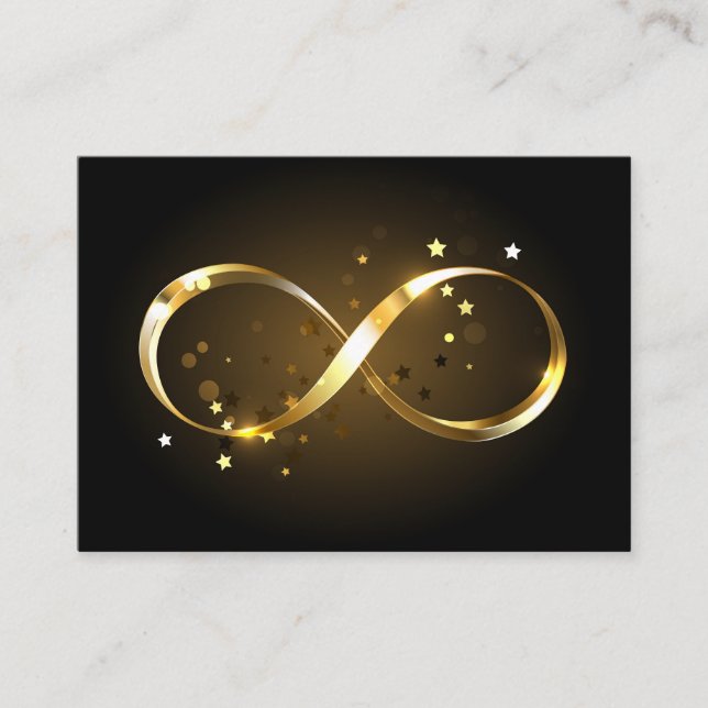 Golden Infinity Symbol Business Card (Front)