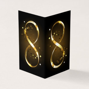 Golden Infinity Symbol Business Card