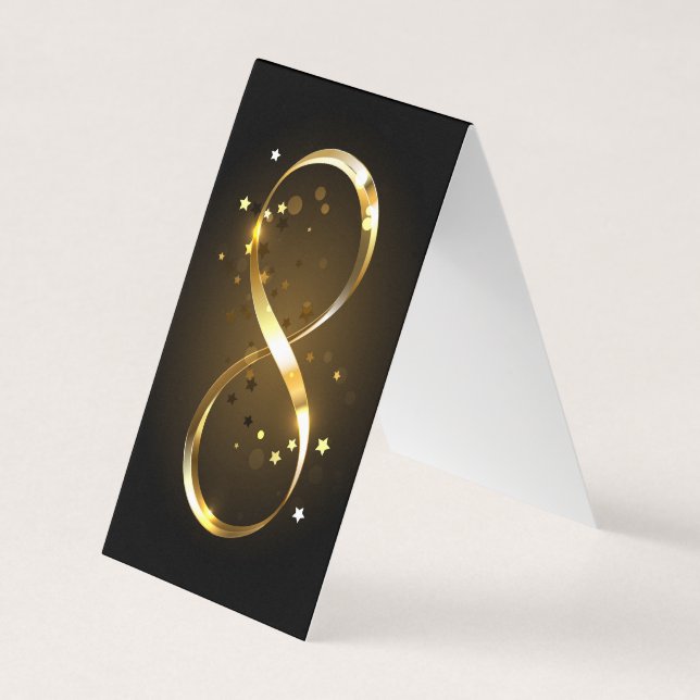 Golden Infinity Symbol Business Card (Front)