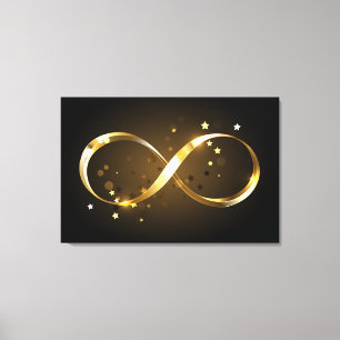 Golden Infinity Symbol Canvas Print