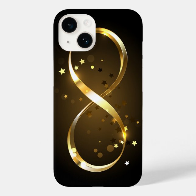 Golden Infinity Symbol Case-Mate iPhone Case (Back)