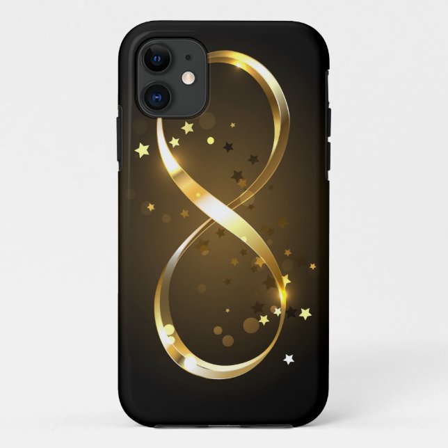 Golden Infinity Symbol Case-Mate iPhone Case (Back)