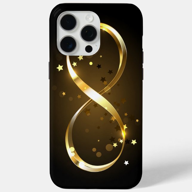 Golden Infinity Symbol Case-Mate iPhone Case (Back)