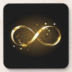 Golden Infinity Symbol Coaster