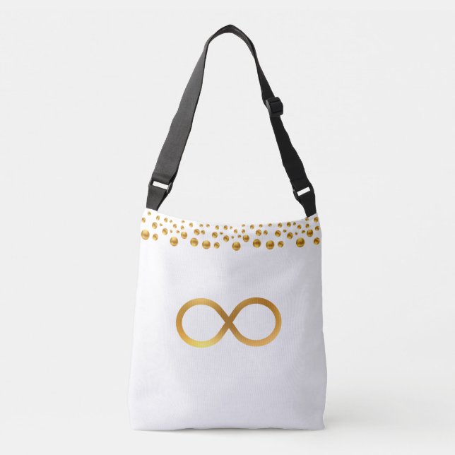 Golden Infinity  Symbol Crossbody Bag (Front)