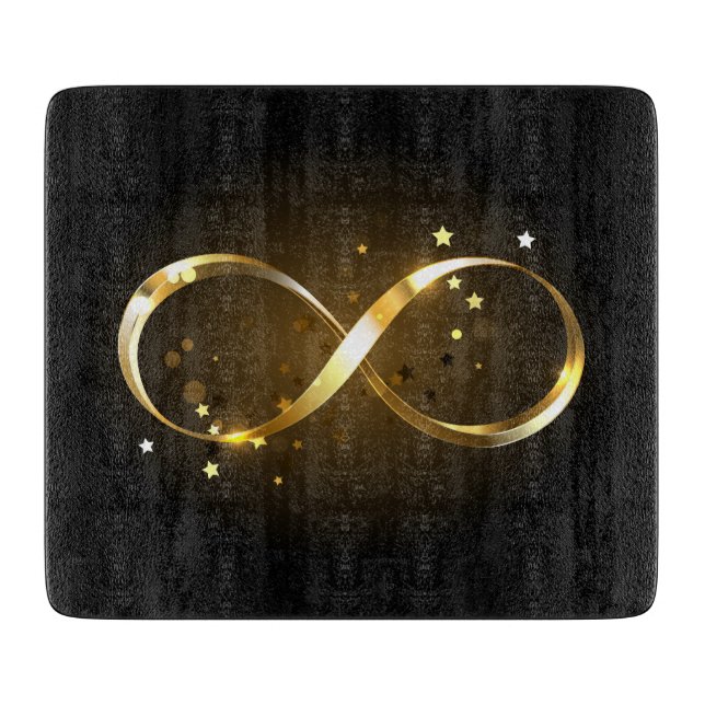 Golden Infinity Symbol Cutting Board (Front)