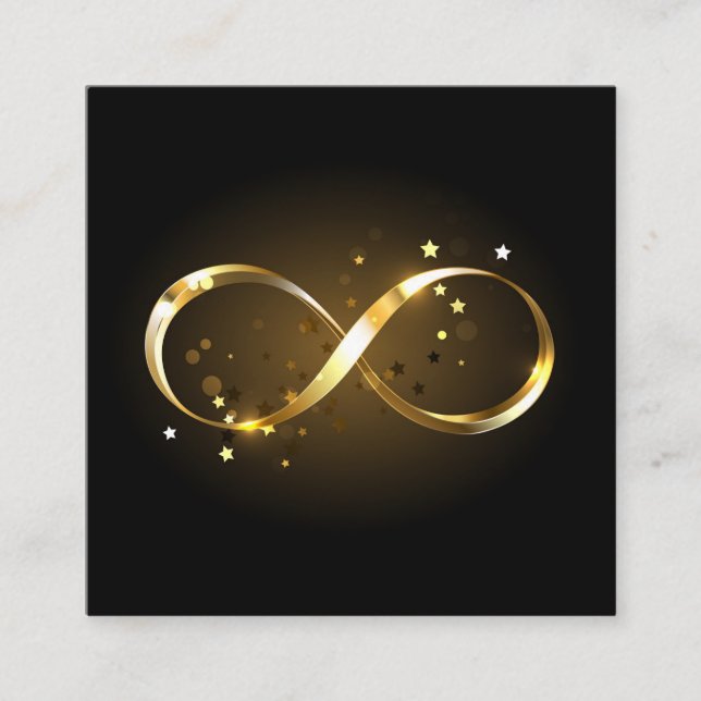 Golden Infinity Symbol Enclosure Card (Front)