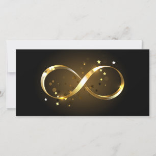 Golden Infinity Symbol Holiday Card