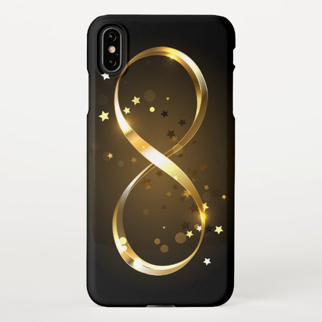 Golden Infinity Symbol iPhone Case (Back)