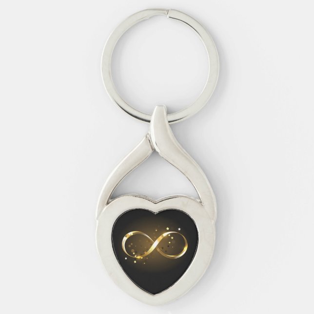 Golden Infinity Symbol Keychain (Front)