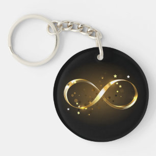 Golden Infinity Symbol Keychain