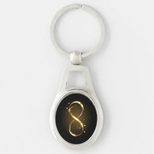 Golden Infinity Symbol Keychain