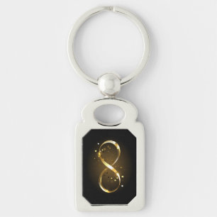 Golden Infinity Symbol Keychain